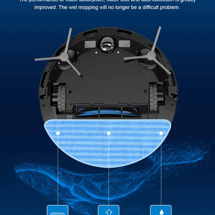 Liectroux X6 Robot Aspirapolvere LDS, navigazione laser Lidar, aspirazione combinata a secco e a umido, aspirazione 6500Pa, mappa multi-pavimento, pulizia a Y, pulizia turbo dei tappeti, zona No-Go tramite APP, area selettiva