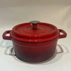 Pentola per zuppa domestica Pentola smaltata con coperchio Smalto ceramico Resistente al calore Due orecchie Pentola antiaderente Fornello a induzione a gas Utensili da cucina