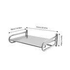 Scaffale per forno a microonde a 2 livelli, scaffale espandibile, strumento di stoccaggio da cucina con 6 ganci flessibili per balcone cucina