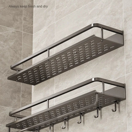 Scaffale contenitore multifunzionale da cucina di lusso leggero, portaspezie da parete senza foratura, mensola da parete in acciaio inossidabile