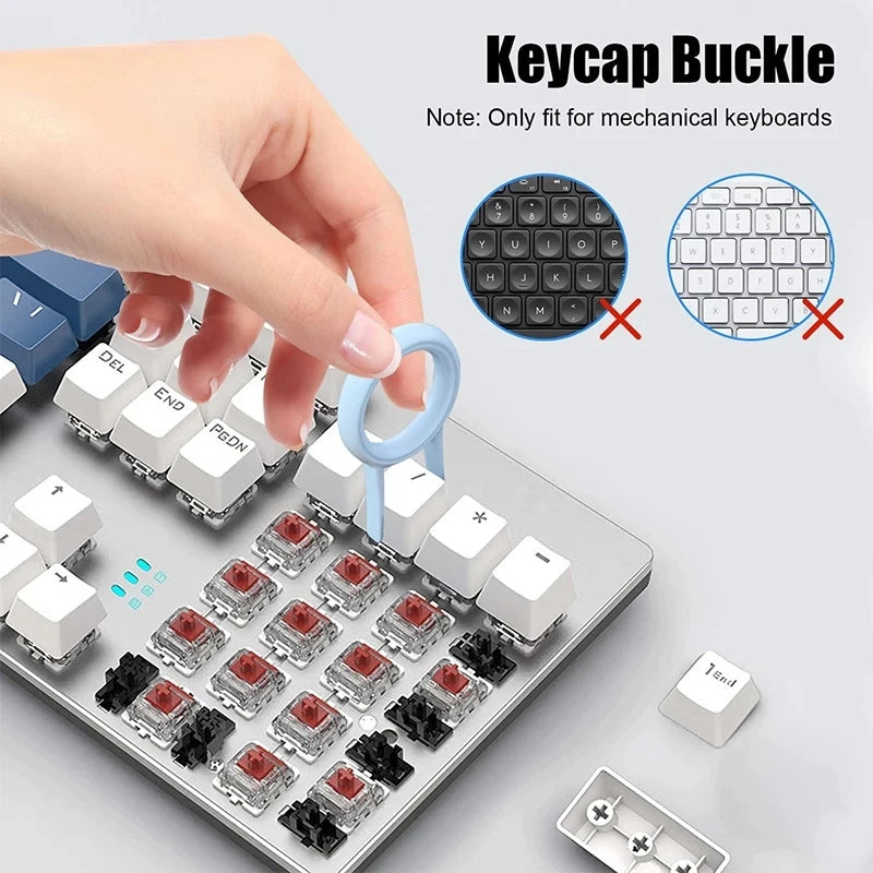 7 in 1 kit spazzola per pulizia tastiera computer penna per pulizia auricolari per auricolare strumenti per la pulizia della tastiera kit estrattore per copritasti detergente