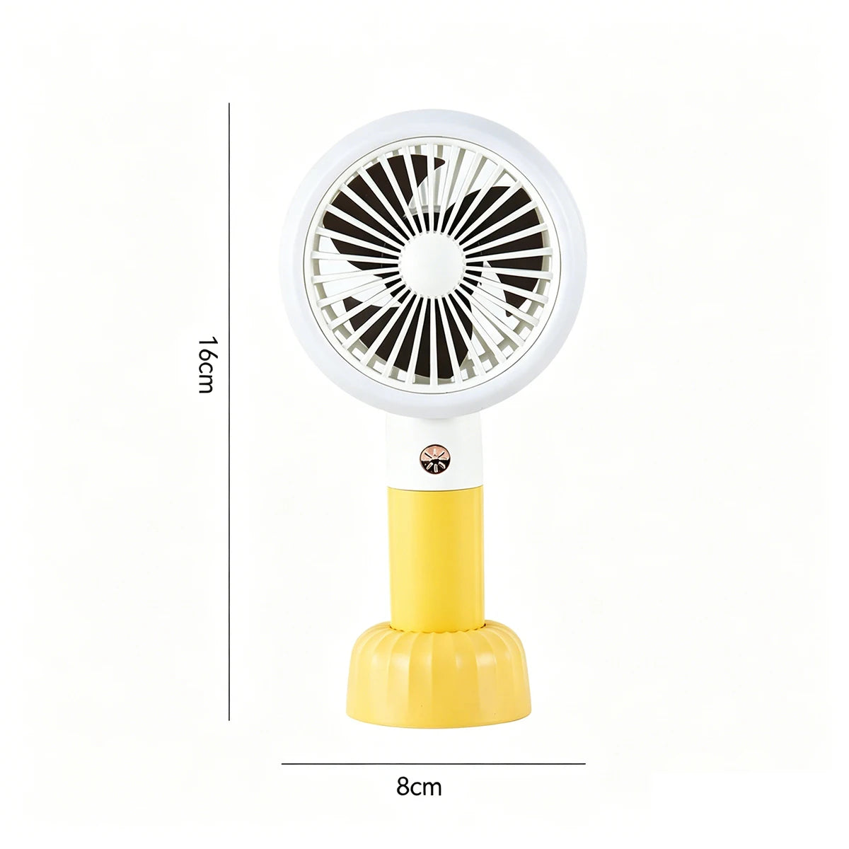 Mini ventilatore portatile in stile retro, ricaricabile tramite USB, 3 velocità del vento, alimentato a batteria, da scrivania, adatto per casa, ufficio, camera da letto, viaggi e all'aperto.