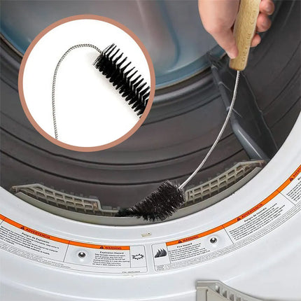 Spazzola per Rimozione Pelucchi da 27 Pollici con Manico Lungo Flessibile, Spazzola per Pulizia Condotti Asciugatrice e Radiatori per Lavanderia