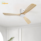 Ventilatore da soffitto Sofucor 52 pollici con telecomando, motore DC, 6 velocità, LED dimmerabile