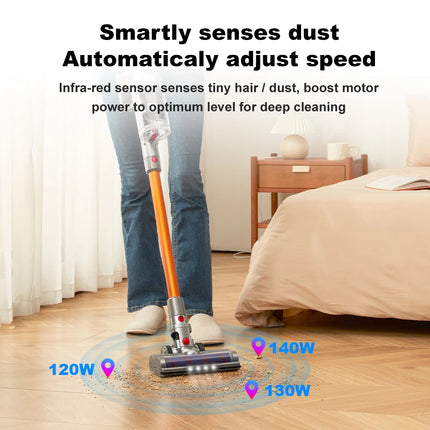 Liectroux i10 Cordless Handheld Vacuum Cleaner, Smart Dust Detection, 250W BLDC, 27Kpa Suction, Color Touch Screen, Detachable Battery, 45 Minutes Runtime, Lightweight Stick Vacuum for Carpet