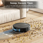 PrettyCare C2 Roboter-Staubsauger und Wischmopp, 4000 Pa Saugkraft, Roboterstaubsauger mit automatischer Teppichverstärkung, Alexa/WLAN/App