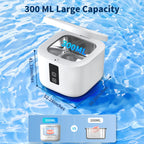 KUNPHY Ultraschall-Reinigungsgerät für Zahnspangen mit digitalem Timer, UV-Licht für Zahnersatz, Mundschutz, Aligner, Nachtschutz, 300 ml