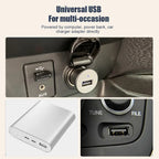 Ventola di Raffreddamento Elettrica per Auto 5V 12V 360° °   Ventilatore USB Multifunzione a Doppia Testa Regolabile, 2 Velocità, per Auto, Casa e Campeggio