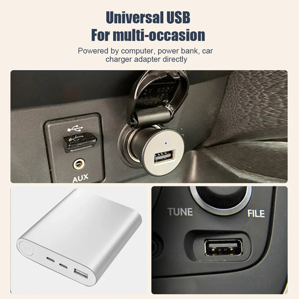 Ventola di Raffreddamento Elettrica per Auto 5V 12V 360° °   Ventilatore USB Multifunzione a Doppia Testa Regolabile, 2 Velocità, per Auto, Casa e Campeggio