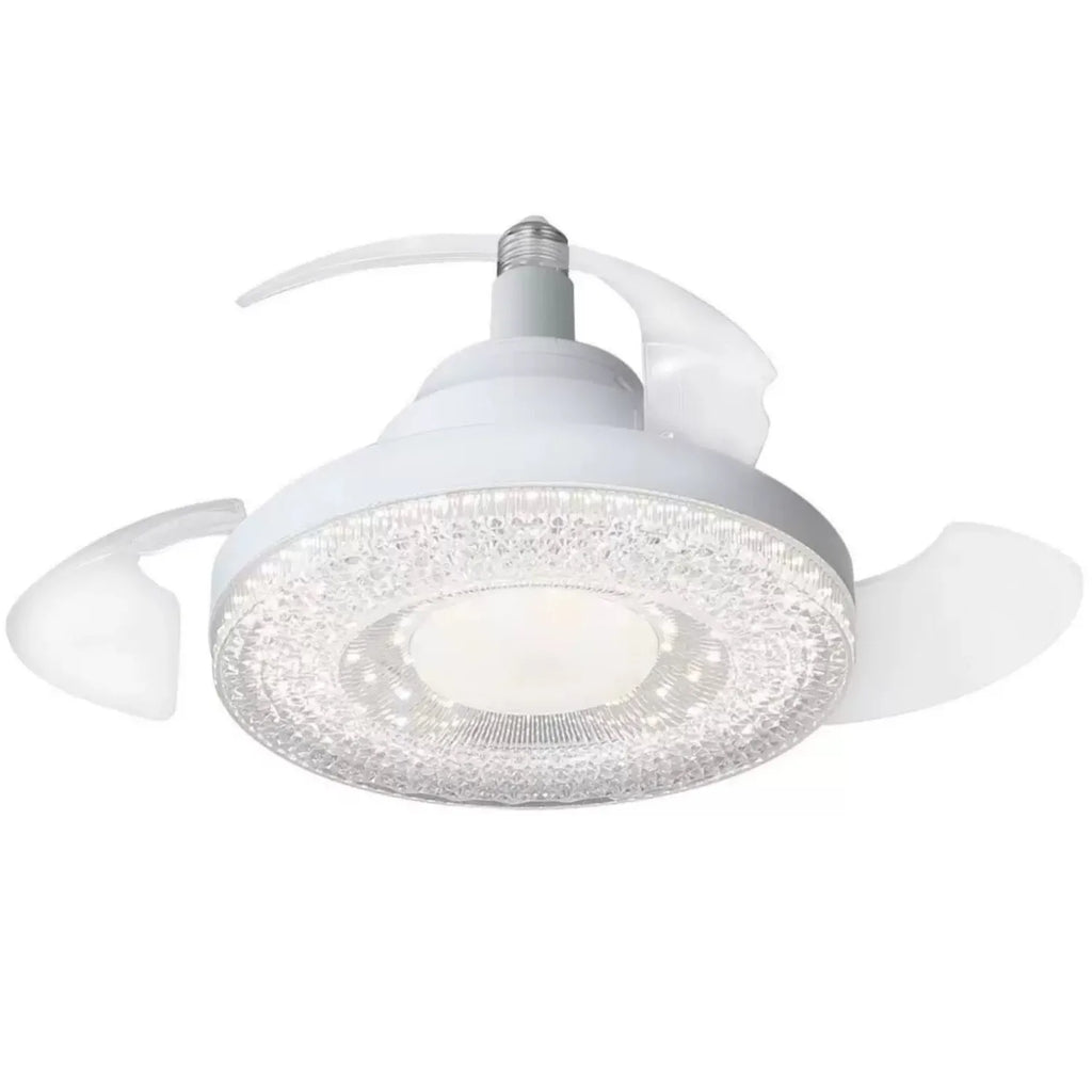 Ventilatore da soffitto JOYINLED con illuminazione e telecomando, pale retrattili a scomparsa, luce dimmerabile, silenzioso, 3 velocità per camera da letto
