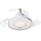 Ventilatore da soffitto JOYINLED con illuminazione e telecomando, pale retrattili a scomparsa, luce dimmerabile, silenzioso, 3 velocità per camera da letto