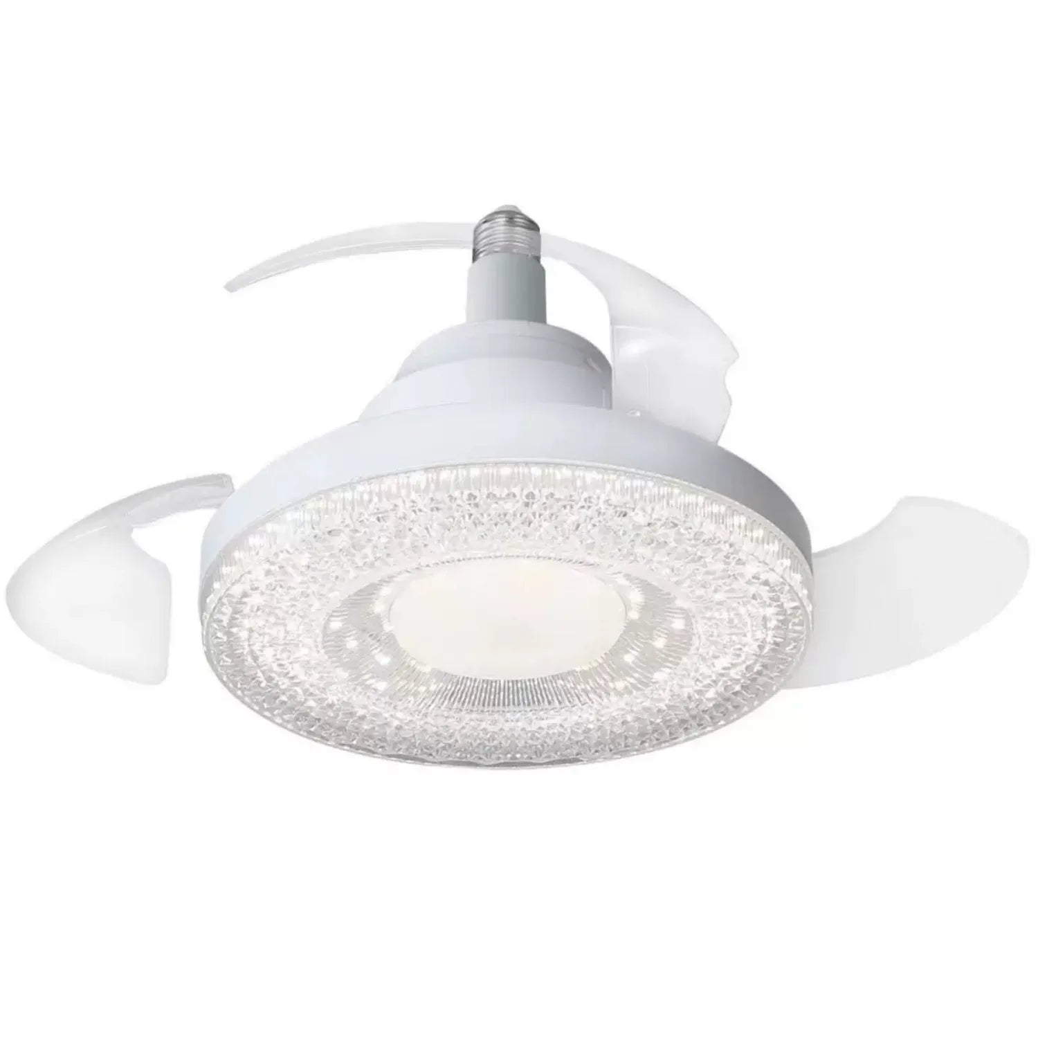 Ventilatore da soffitto JOYINLED con illuminazione e telecomando, pale retrattili a scomparsa, luce dimmerabile, silenzioso, 3 velocità per camera da letto