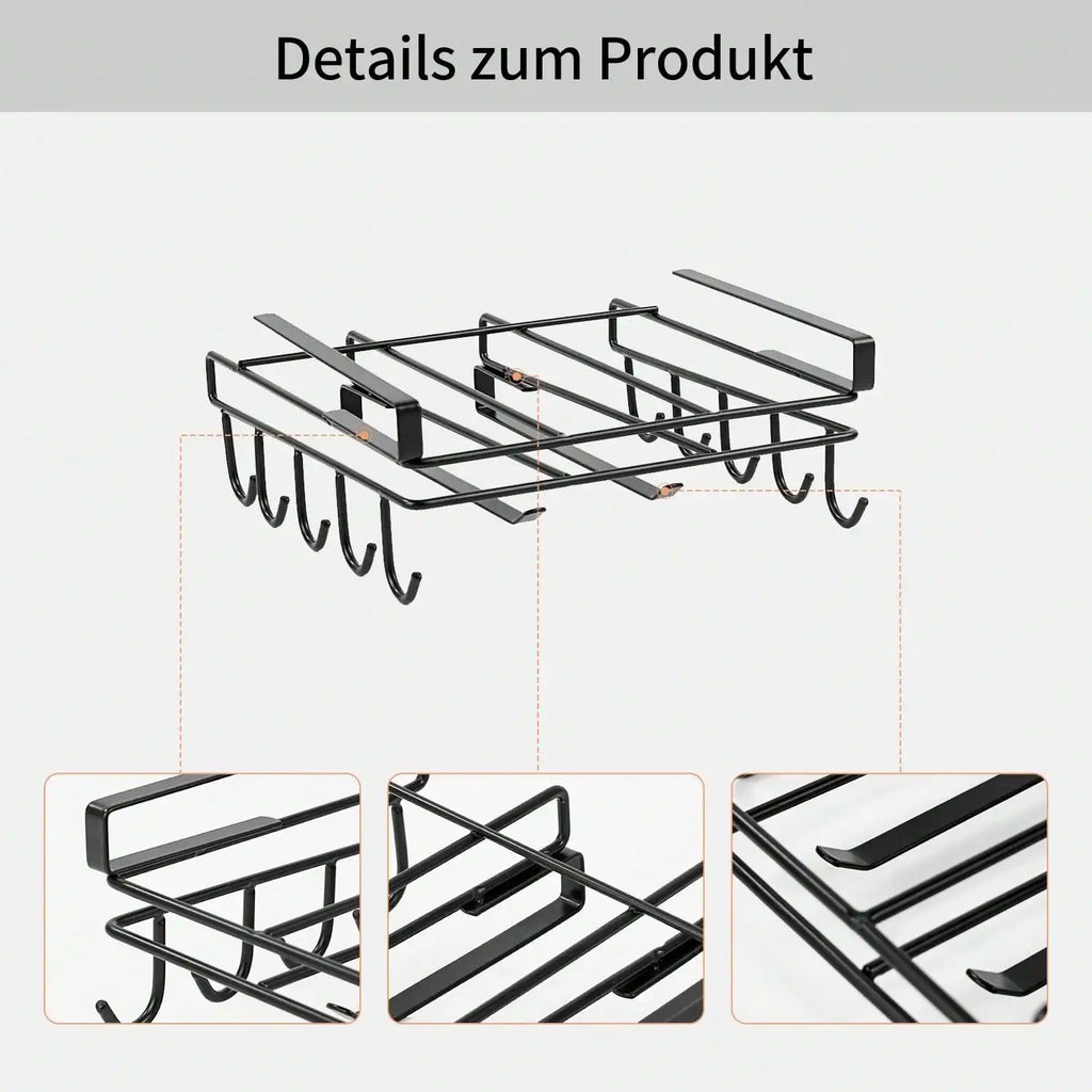 Scaffale sospeso per armadio sottopiano in acciaio inossidabile per cucina, ripiano sottopiano, organizer da cucina