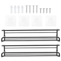 Set di 2 Portaspezie da Parete per Cucina, Design Moderno Salvaspazio, Organizzatore per Bottiglie e Barattoli