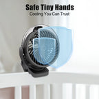 Ventilatore Portatile con Clip e Nebulizzatore, Ricaricabile, 3 Velocità, Display Digitale, Mini Umidificatore, Ventilatore da Scrivania Regolabile con 4000mA