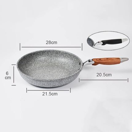 Wok in Pietra Durevole, Padella Antiaderente, Pentola in Ceramica, Friggitrice a Induzione, Bistecca, Stufa a Gas, Pentole, Utensile da Cucina
