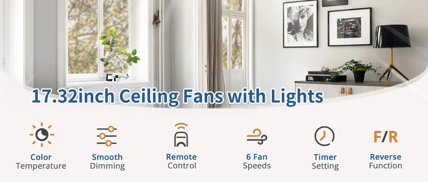 Ventilatore da Soffitto Intelligente XINGOO Nordic con Luce e Telecomando, Decorazione per Camera da Letto, Ventilatore con Pale Invisibili