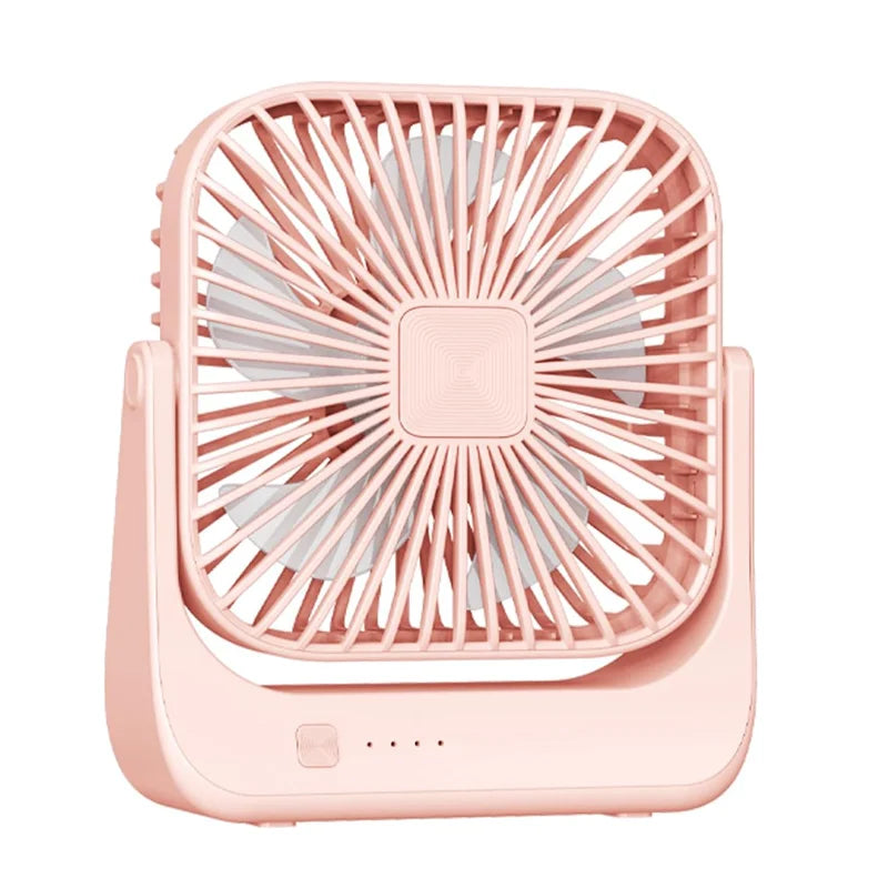 Mini ventilatore portatile USB da tavolo, flusso d'aria potente e funzionamento silenzioso, 4 velocità, vento a 180° ° Ventilatori da terra girevoli per la casa