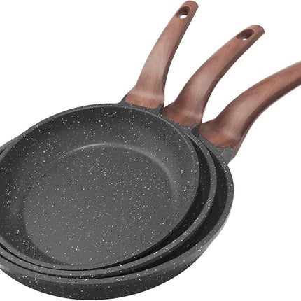 Non-stick Frying Pan Set, 3-Piece – 20/24/28 cm Granite Pans
