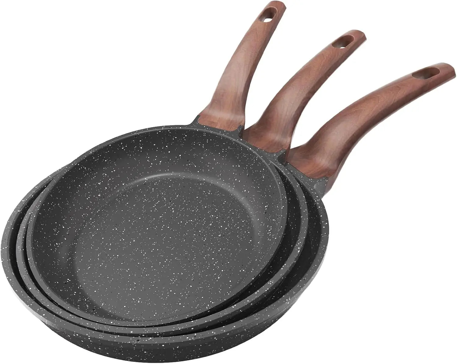 Set di padelle antiaderenti, 3 pezzi – Padelle in granito da 20/24/28 cm