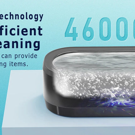 KUNPHY Pulitore per gioielli a ultrasuoni 12oz 46KHz Pulitore sonico professionale con funzionamento one-touch Pulitore sonico per anelli Occhiali