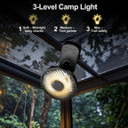 Mini Ventilatore Portatile a Clip, Ventilatore da Tavolo, 4 Velocità Silenziose con Rotazione a 360° °   Lampada da Campeggio con Oscillazione Automatica della Testa, Alimentazione ad Aria, Batteria da 4000mAh