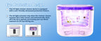 KUNPHY Ultraschall-Reinigungsgerät für Zahnspangen mit digitalem Timer, UV-Licht für Zahnersatz, Mundschutz, Aligner, Nachtschutz, 300 ml