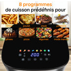 Friggitrice ad aria KotiCidsin 2000 W, 9 L, touch screen LED, nero