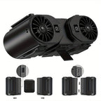 Ventilatore 2-in-1 Staccabile con Clip da Cintura e Cordino da Collo, Potente Ventilatore Ricaricabile da 10000mAh per Lavoro all'Aperto, Campeggio, Pesca