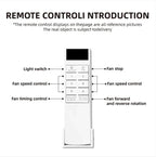 Ventilatore da Soffitto Industriale Retrò da 38/52 Pollici, Ideale per Zone Giorno/Sala da Pranzo, Casa e Ufficio - Motore DC Inverter Silenzioso a 6 Velocità
