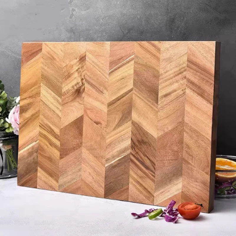 1 Stück Akazienholz-Schneidebrett, rechteckiges Schneidebrett, hochwertiges Küchenplatten-Obstschneidebrett, ein tolles Geschenk