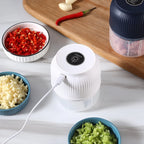 Elektrischer Knoblauchhacker, Küchenzerkleinerer, USB-Lebensmittelzerkleinerer, tragbarer Fleischwolf, Gemüseschneider für Küchengeräte, Weihnachten