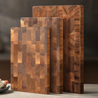 1 großes Holzbrett: Robustes Schneidebrett mit Holzmaserung, aus großblättrigem Kamelienbaumholz für Fleisch, Käse, Gemüse, Brot