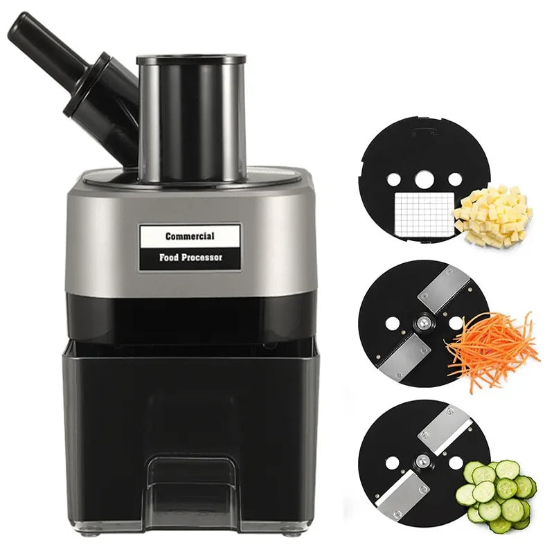 4-in-1 Elektrischer Gemüseschneider, Automatischer Küchenroboter, Kleines Haushaltsgerät zum Kochen, Hochleistungs-Fleischwolf für Zuhause