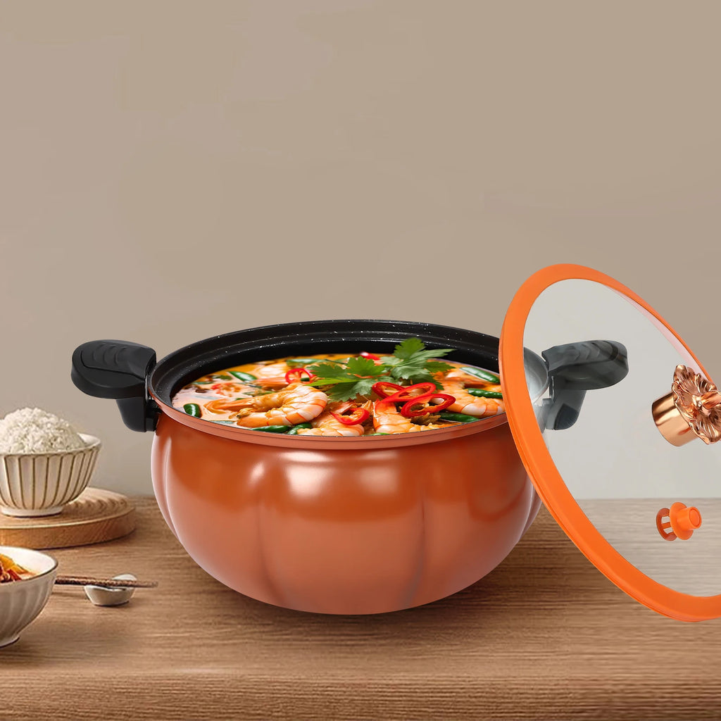 Mikro-Dampfkochtopf, Korrosionsbeständig, Schnelles Kochen, Sicher in der Anwendung, Leicht zu Reinigen, Kürbisförmiger Dampfkochtopf