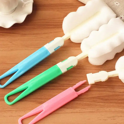 Soft Sponge Cup Brush Long Handle Sponge Bottle Brush Sponge Cleaning Brush Water Bottle Glass Cup Cleaning Tool