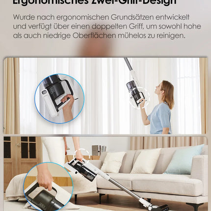 Tineco A30S, Cordless Vacuum Cleaner, 160W Suction, 60-Minute Runtime, 1L Dustbin, ZeroTangle Brush, PureCyclone Technology, LED Light
