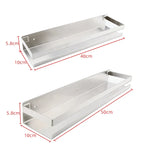 Portaspezie in Acciaio Inox Senza Foratura, Organizzatore da Parete per Cucina e Bagno, Organizzatore per Stoccaggio Domestico
