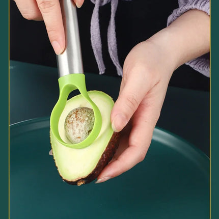 2-in-1 Avocado Slicer Stainless Steel Avocado Cutter Peeler Knife Kiwi Salad Slicer Peeler Kitchen Gadgets Fruit and Vegetable Tools