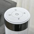 Ventilatore a colonna bianco con 3 velocità e 4 modalità di ventilazione, timer programmabile 12 ore, pannello di controllo LED e telecomando, oscillazione automatica per raffreddare uniformemente casa e ufficio 31,5 x 31,5