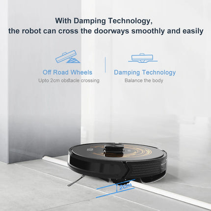 ABIR K30 Robot Vacuum Cleaner, Auto-Emptying Station, Lidar Laser, 6500PA Suction, Multi-Floor Mapping, Wet and Dry Appliance for Smart Home