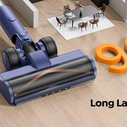 Laresar V11 650W 75000PA - Aspirapolvere senza fili ultra resistente, 90 minuti di autonomia, batteria rimovibile e display intelligente