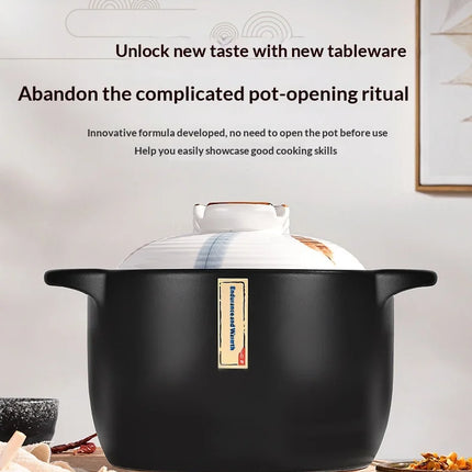 Ceramic Pots Clay Pot Gas Stove Safe Durable Heat Resistant Crack Proof Casserole Stew Soup Clay Pot Rice Cooker