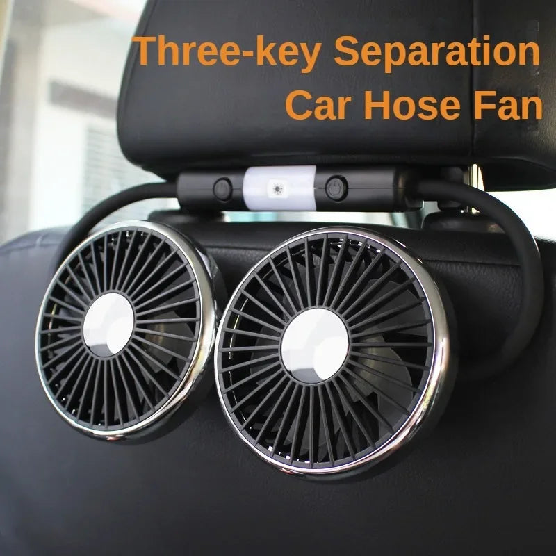 360 °   Ventilatore USB Rotante a Doppia Testa, Ventilatore di Raffreddamento a 3 Velocità per Auto e Casa, Ventilatori Silenziosi, Elettrodomestici