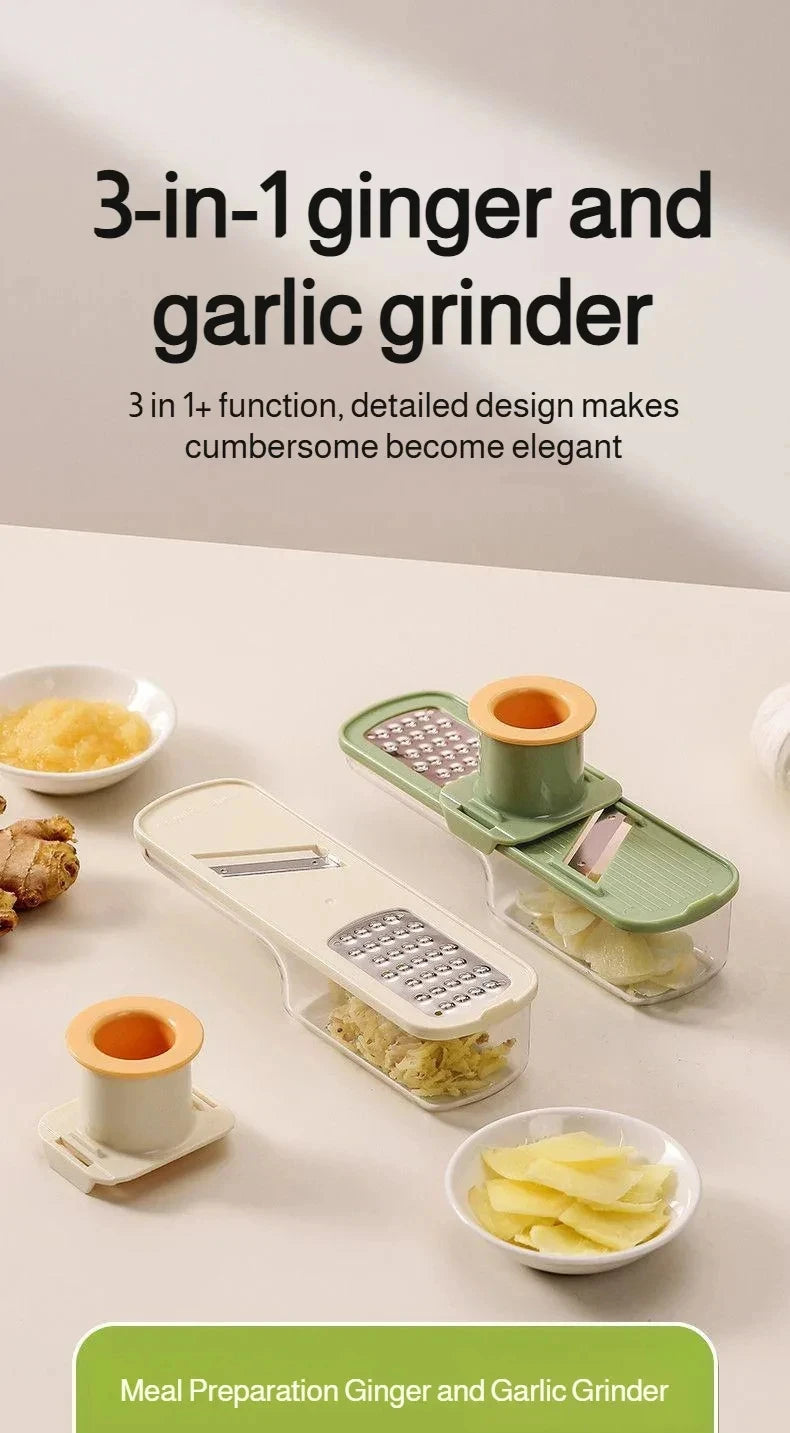 3-in-1 Gemüseschneider, multifunktionales Küchenwerkzeug, für Tomaten, Karotten, Käse, Zwiebeln, tragbarer Hobel, Reibe