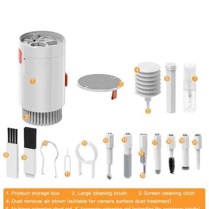 20/32 in 1 Kit di pulizia profonda multifunzione per porte iPhone, AirPod, tastiere e rimozione tasti - Strumenti di precisione