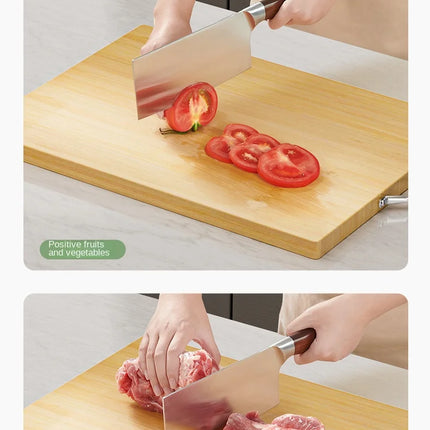 Tagliere spesso in legno massello bifacciale, antibatterico, anti-muffa, non facile da rompere, da utilizzare per carne, tagliatelle, frutta, verdure