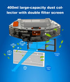 Liectroux X6 LDS Saugroboter, Lidar-Lasernavigation, kombinierte Trocken- und Nassabsaugung, 6500 Pa Saugleistung, Mehrfachkartenfunktion, Y-förmige Reinigung, Teppich-Turboreinigung, APP-Sperrzonen, selektiver Bereich
