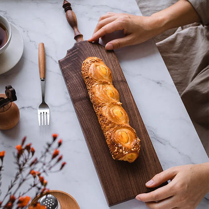 Premium Black Walnut Serving Tray, Handmade Kitchen Cutting Board with Natural Wood Grain, Smooth Polished for Dining Table