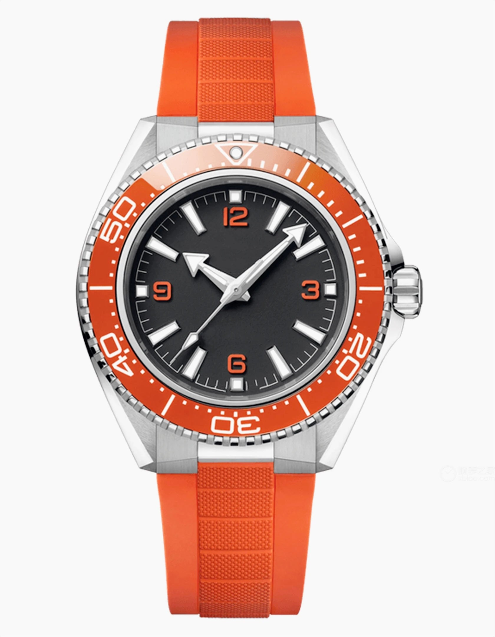 Luxuriöse mechanische Automatikuhr für Herren, Taucheruhr, 2026, 600m, Edelstahl, schwarzes und orangefarbenes Kautschukarmband, Keramik, 42mm Business-Armbanduhr